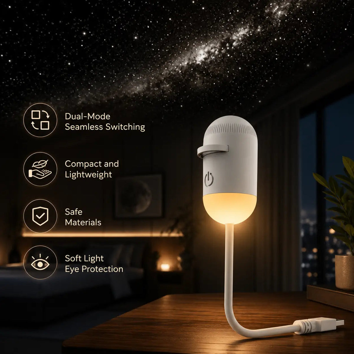 SnapNest AstroGlow™ 360° Galaxy Projector