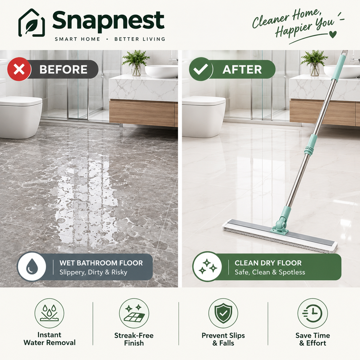 Snapnest™ EasyClean 360° Spin Mop