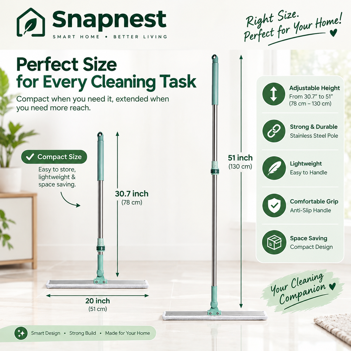 Snapnest™ EasyClean 360° Spin Mop